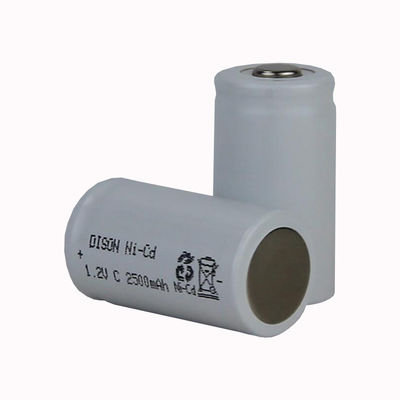 Celas de bateria recarregáveis NI-Cd C 1.2V 2.5ah para iluminação de emergência